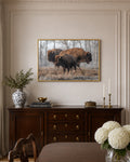 Three Brown Bison